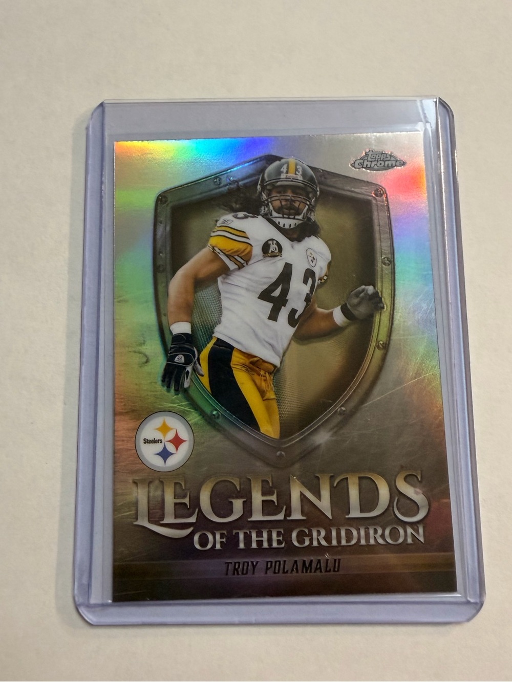 🔥Topps Chrome Holographic Legends of the Gridiron Card - Silver Rainbow